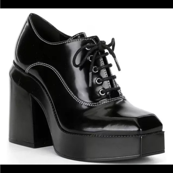 Gianni Bini Shoes - NEW Gianni Bini GB “City-Girl” Black Oxford Platform Patent Leather Shoes NWT